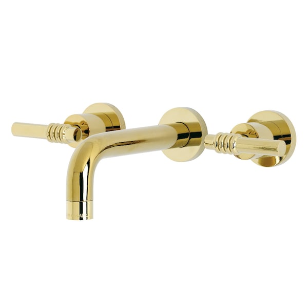 KS8122ML Milano 2-Handle 8" Wall Mount Bathroom Faucet, Polished Brass